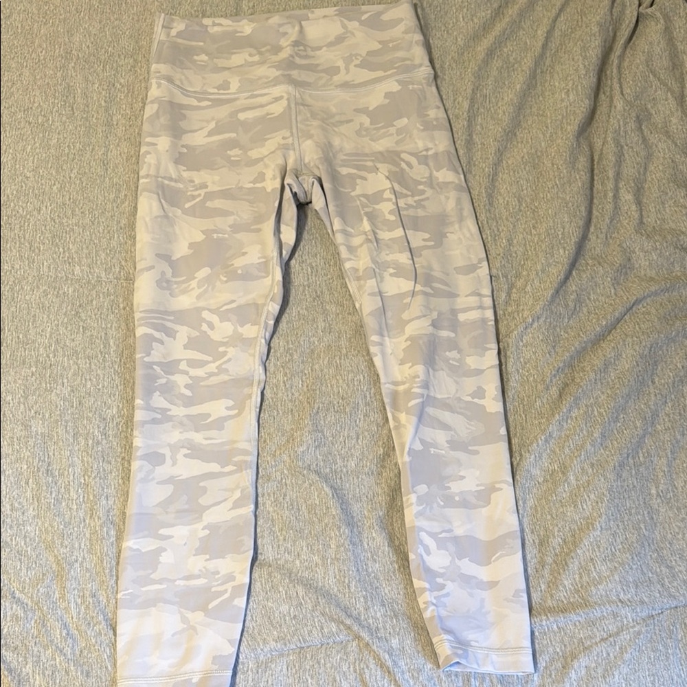 Lululemon White Camouflage Leggings
